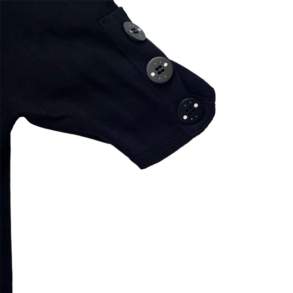 Women Puff Half Sleeve V Neck Slim Fit Knit dress Sz S - Picture 10 of 12